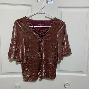 American Eagle Velvet top